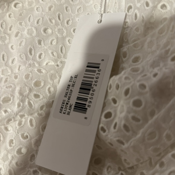 NWT Bishop + Young Aries Eyelet Strapless Halter Top in White - Picture 11 of 12